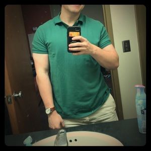 JCREW Factory Green Polo